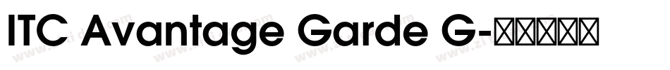 ITC Avantage Garde G字体转换